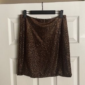 Oh Polly Bronze Jeweled Skirt